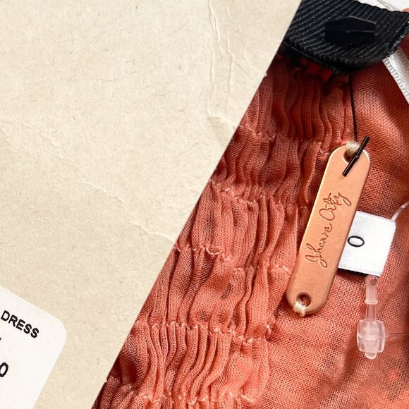 Johanna Ortiz Tropical Mantra Mini Dress Blockprint Fiesta Red Size 0 NEW NWT - Picture 7 of 13